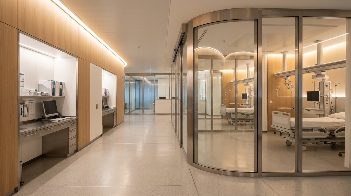 Modern Minimalist Hospital Architecture and Critical Care Suites